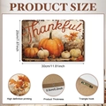 Detail of Thankful autumn sign with pumpkin design showing 30x20cm size and back hook - 30x20x0.5cm / Thankful Pumpkin Style (M24Y51063_Q)