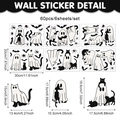 Detailed dimensions of 60-piece Halloween window stickers set with ghosts and cats - UV24Y12199S_T / 20*30cm*6pcs