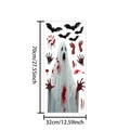 Halloween Geister Wandsticker Set mit blutigen Handabdrücken und Fledermäusen 70x32cm - Halloween Horror Geist Kombination - Statisch (UV24Y12269) / 70*32cm