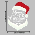 Detailansicht der Merry Christmas Fensteraufkleber mit Weihnachtsmann-Motiv und Maßen - 30*40cm / Roter Stil (UV24Y12556S_R)
