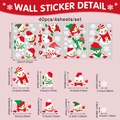 Detaillierte Größentabelle für Weihnachtsaufkleber mit 40 Schneemann- und Schneeflocken - 30*20cm*4PCS / Mehrfarbig (UV24Y10782T_T)