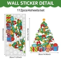 Details zu Weihnachtsbaum-Wandtattoos mit Maßen und 112 Schneeflocken-Geschenkstücken - Weihnachtsbaum Stil (UV24Y12539T_R) / 60*30cm