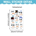 Christmas snowman face window stickers set including carrot nose and hat, 5 sheets per set - Pro Pack / Style A