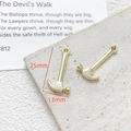 Detail of 25mm golden claw hammer alloy pendant for DIY jewelry on white stone base - Claw Hammer (1#)