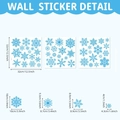 Set of 3 light blue snowflake window stickers measuring 32x32cm for holiday decor - Light Blue Snowflakes 3 Sheets (TBW9505-UV) / 32x32cm