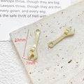 Detail van gouden sleutelvormige bedel voor DIY-sieraden, afmeting 23x7mm - Moersleutel (5#)
