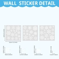 White snowflake static window stickers set with various sizes from 4cm to 10cm - Pure White Snowflakes 3 Sheets (TBW9506-UV) / 32x32cm