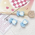 Detailansicht von DIY-Tulpen-Harzteilen mit Magnetrückseite für Bastelarbeiten - Himmelblau (5# Einzelpreis)