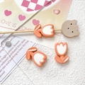 Nahaufnahme tulpenförmiger Harzperlen für DIY-Schmuck und handgefertigte Accessoires - Orangerot (9# Einzelpreis)