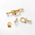 Λεπτομέρεια από επίχρυσο κούμπωμα πέταλο 18k με ζιργκόν για χειροποίητα κοσμήματα DIY - Γενική Προδιαγραφή / 1# Χρυσό 18k