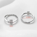 Anelli regolabili a forma di gatto placcati oro 14k per fai da te con base da 4mm - Stile Gatto Color Platino