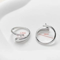 Detail of 14k gold-plated adjustable ring bases with 1.7mm needle for DIY pearl jewelry - Platinum Color Minimalist Pin Style