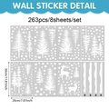 Detail view of 8-sheet set with 263 winter forest reindeer and snowflake window stickers - UV8LCZ90144S_T (8 Sheets)