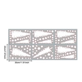 Kerst raamstickers met witte ceders en sneeuwvlokken van PVC materiaal 30x20 cm - UV24Y12705S_T (6 Vellen)