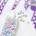 Macro detail of mixed matte macaron glass seed beads for DIY jewelry making and bracelets - 2# 4mm (10g/Box)