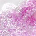 Macro shot of pink iridescent 6mm glass bugle beads for DIY jewelry making - 5# Pink Iridescent