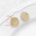 Detailed view of 18k gold plated Little Prince pendant with rose and zircon inlay - Style 2 Rose Flower Cat Design (D4938)