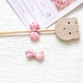 Detailweergave van roze strikkralen voor DIY-armbanden en handgemaakte sieraden - Glanzende Strik (4#) / Helderroze Strik