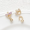 Détail de connecteurs noeuds plaqués or 18k avec zircons violets pour la création bijoux - Style Violet Clair (3#)