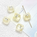 Detailed view of yellow crystal crab beads showing DIY through-hole design for jewelry - Yellow (5#)