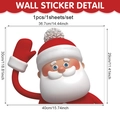 Detailed size specifications for cartoon Santa Claus PVC window sticker decal 40x30cm - Santa Claus / 40*30cm