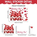 Especificaciones de tamaño para pegatinas de San Valentín con gnomos y corazones rojos - Estilo Gnomo con Globos de Corazón (UV24Y12854T_R) / 30*40cm