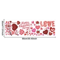 Dettaglio di adesivi a cuore e rose su un foglio murale di San Valentino 90x30cm - Stile Cuore E Rosa San Valentino (CT24Y12927T_R) / 90*30cm