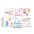 Pegatinas de Pascua con flores de cerezo, huevos de colores y mariposas, set 30x90cm - Estilo Flor de Cerezo Huevo de Pascua Impresión UV (UV24Y12941T_R) / 90x30cm