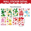 Set da 9 fogli con 70 adesivi statici per finestre per San Valentino e feste - Set di Gnomi per Diverse Festività (UV26Y80094S_T) / 20*30cm*9 Fogli