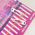 Ciondoli a spilla da balia argento 22x7mm per gioielli fai-da-te e bracciali - Ciondolo Spilla da Balia Argento