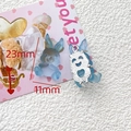 Macro view of blue translucent resin bunny pendant with 23mm height and 11mm width details - Blue Cartoon Rabbit Style