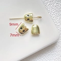Detailed macro view of 9x7mm golden ghost charm with polished reflective metal finish - Gold Mini Ghost (9x7mm)