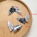 Calligraphy butterfly pendant with mountain landscape print for DIY jewelry making - 16# Calligraphy Strokes