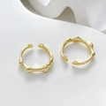 Details von 14k vergoldeten Bambusringen mit Ösen für DIY Schmuckherstellung - 18K Gold