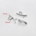 Detail van 16mm zilveren hangerverbinding met 5mm zirkoon voor DIY-sieraden maken - 4# Witgoud Vierkante Zetting