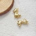 Detailed macro view of 14k gold plated unicorn charm for DIY jewelry making - Pony (18K Gold)