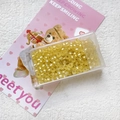 3mm yellow cat-eye glass beads in a clear box for DIY jewelry making and beadwork - Translucent Yellow (8#)