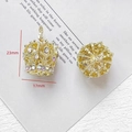Goldener Kronenanhänger mit bunten Strasssteinen für DIY-Schmuck, 23mm x 17mm groß - Klein / Gold