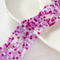 Gros plan de perles à facettes dégradées violettes 2-3mm pour la création de bijoux - 120 pcs/rang (3,5 mm) / Mélange Dégradé Violet (7#)