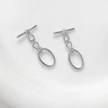 Vue détaillée des fermoirs à bascule OT argentés pour la création de bijoux DIY et colliers - 6# Platine (Prix Unitaire)