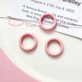 Macro shot of pink enamel ring beads for DIY jewelry making and bracelet accessories - Pink Round Ring (3#)