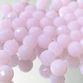 Macro shot of 9mm pink faceted crystal beads for DIY jewelry and bracelet making - Pink