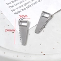 Vue détaillée du pendentif clé argenté 9mm x 24mm pour la création de bijoux DIY - Scie (11#)