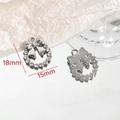 Detail view of a sparkling silver bow wreath pendant with rhinestones, 18mm by 15mm size - Bow Wreath Style (9#)