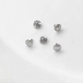 Detailed view of silver 18k gold plated pearl hole cover accessories for DIY jewelry - White Gold