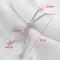 Adjustable 14k gold-filled box chain with slider bead and size markings for DIY jewelry - Silver Short Style