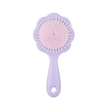 Cute purple flower-shaped air cushion hairbrush for scalp massage and hair detangling - Light Purple
