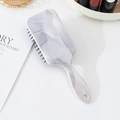Gray marble air cushion hairbrush with gold crackle pattern for anti-tangle styling - Marble Pattern (5463560959388) / Gray