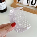 Pettine portatile in acetato rosa marmorizzato con dieci denti per lo styling - 10 Denti / Bianco Gemma