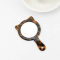 Specchio a mano tartarugato con orecchie di gatto e impugnatura portatile - Tartarugato